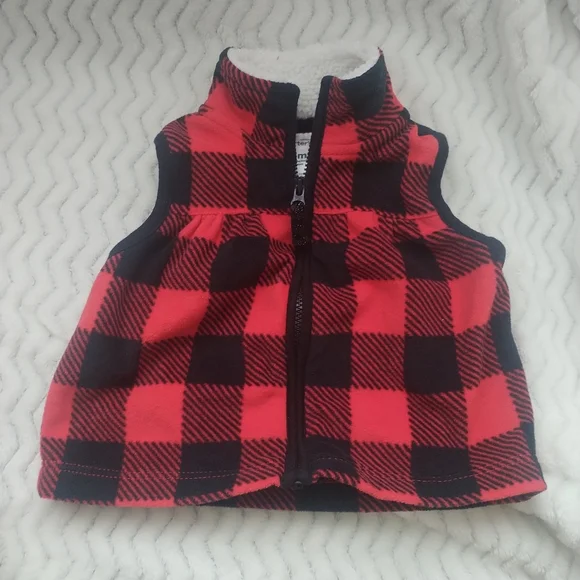 Carter's Baby Plaid Fleece Sleeper & Vest Set - Picture 3 of 10